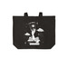 Tarot Tote ?, a Deep Black Cotton Canvas Tote Bag