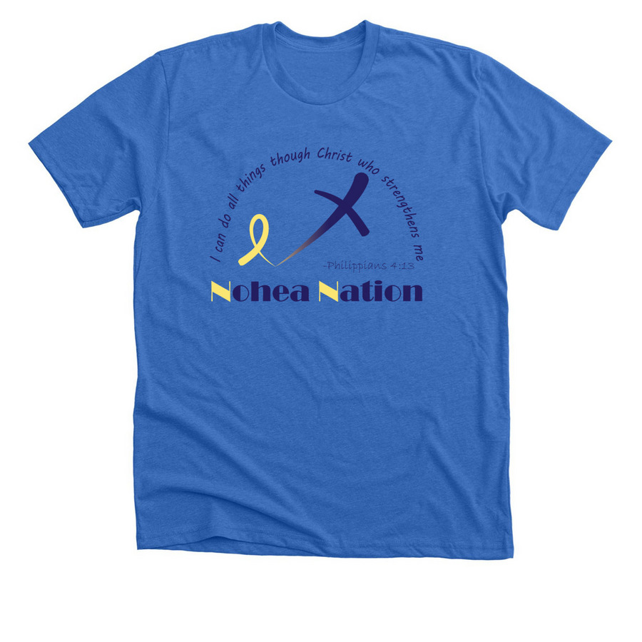 Nohea Nation, a Heather True Royal Premium Unisex Tee