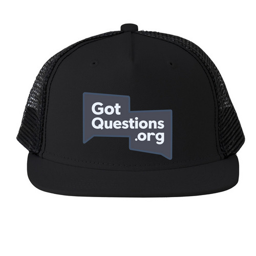 Blue block, hat, a Black Trucker Hat