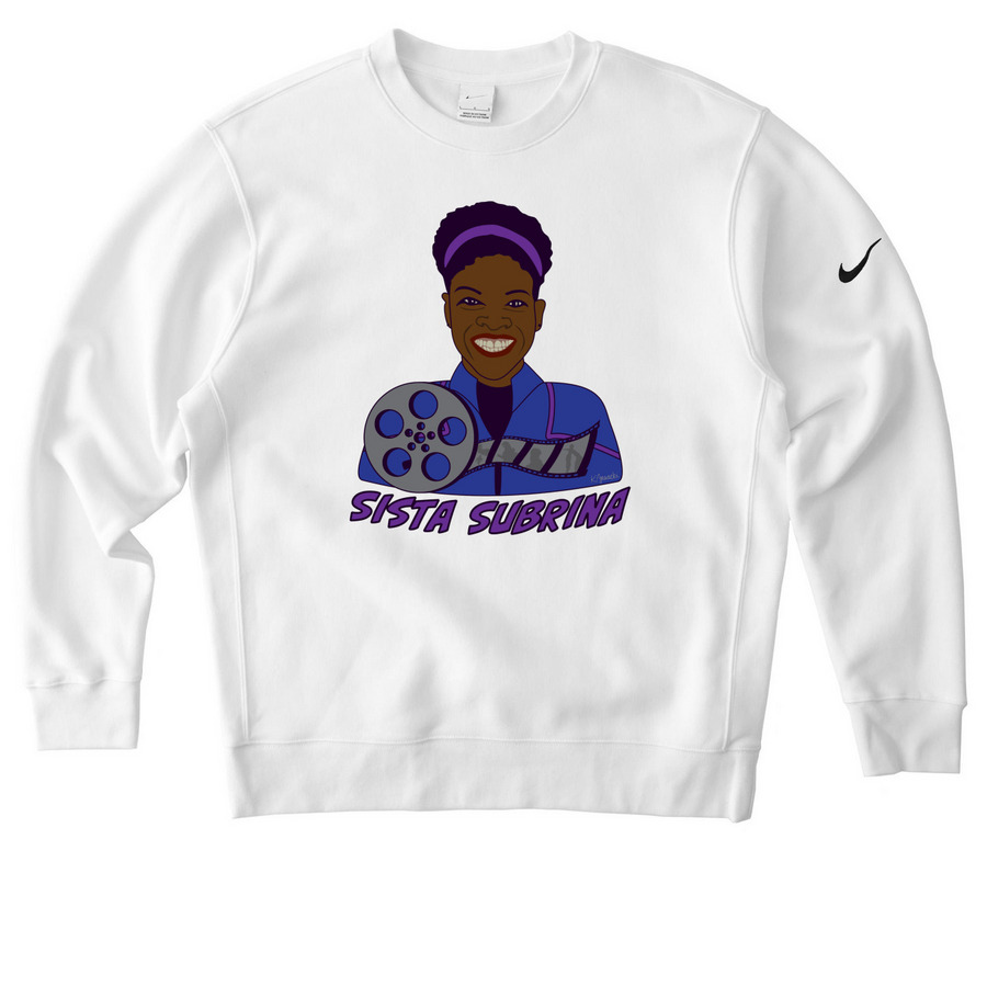 Subrina Enterprise, a White Nike Club Fleece Crewneck Sweatshirt