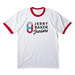 Jerry Baker Juniors, a White/ Red Cotton Ringer Tee
