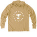White Logo Shirt, a Golden Wheat Allmade Organic Cotton Mineral Dye Hoodie Tee