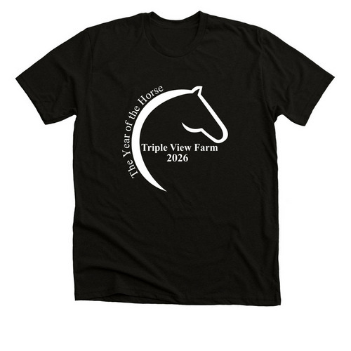 Year of the Horse TVF 2026 | White Logo, a Black Heather Premium Unisex Tee