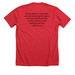 Veritas House Shirt, a Heather Red Premium Unisex Tee (back-view)
