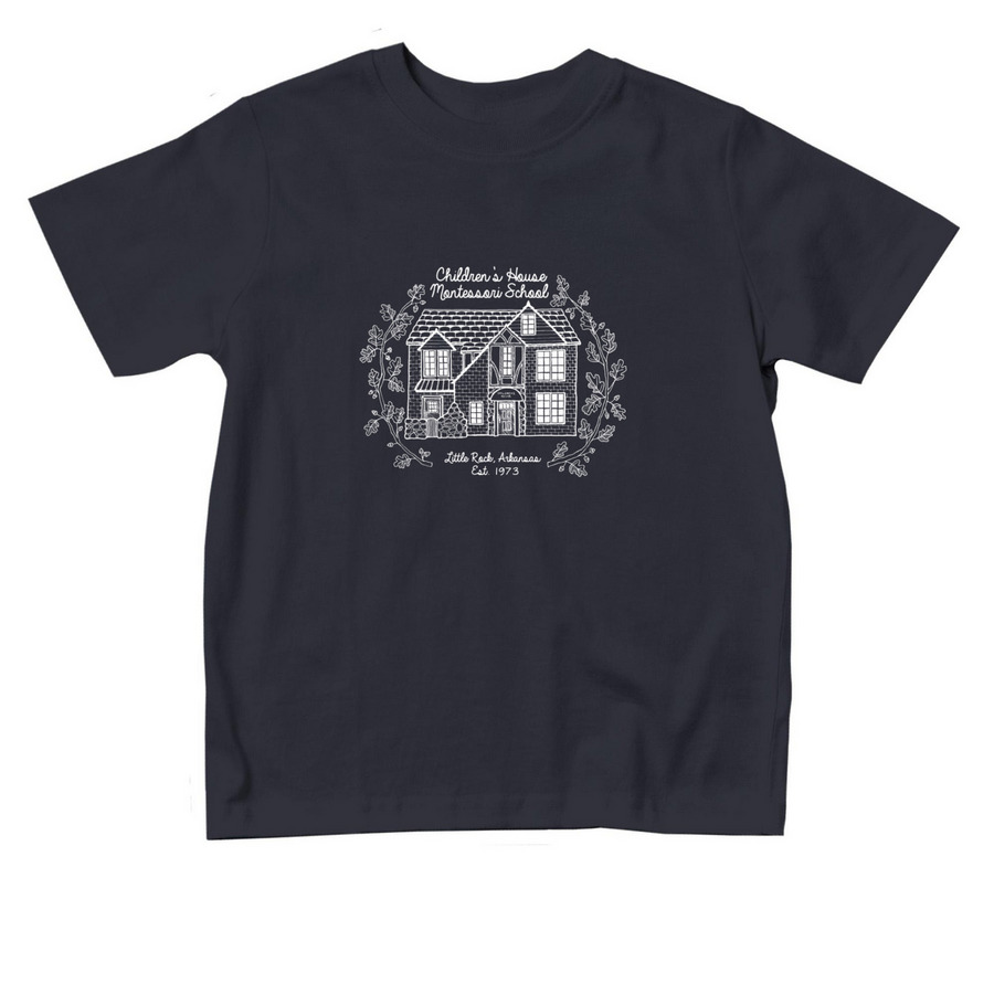 CHMS Throwback School Toddler Shirt (white), a Navy Toddler Tee