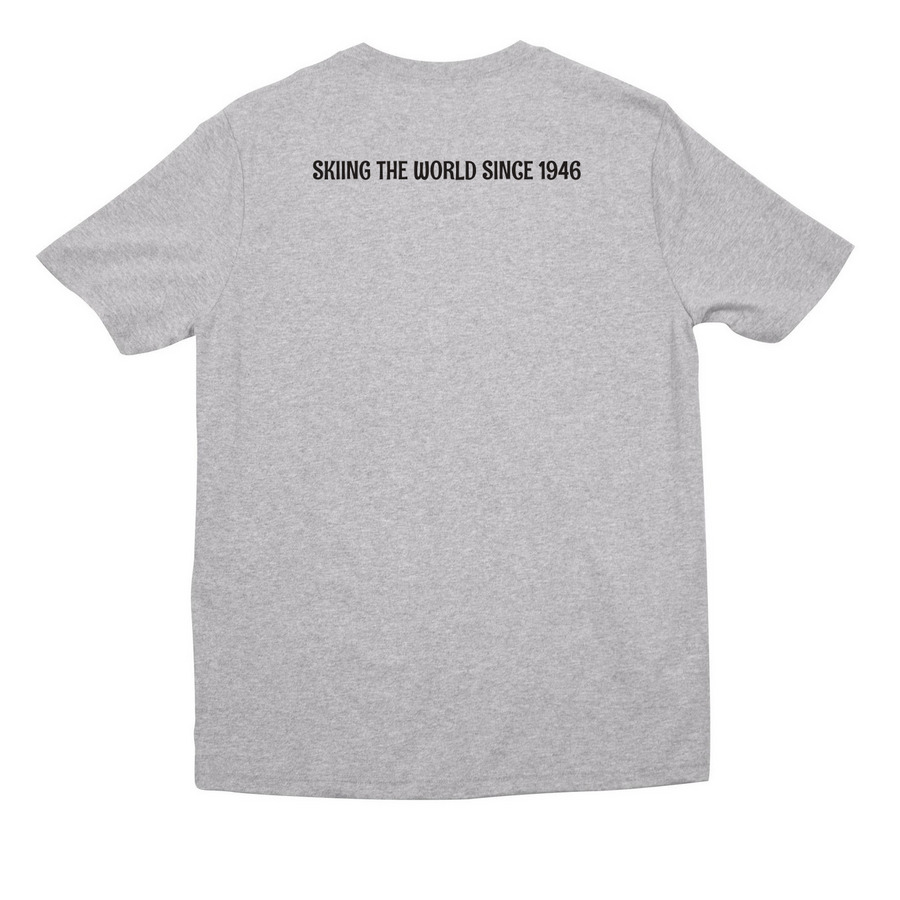 Lancaster Ski Club Merch, a Athletic Heather All-American Unisex Tee (back-view)