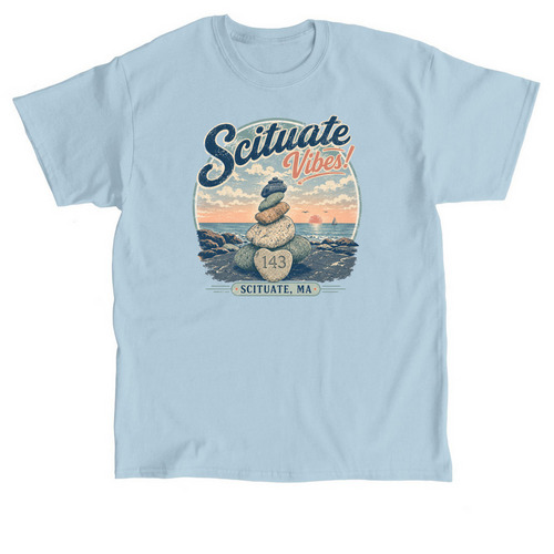 Scituate Vibes! 143, a Light Blue Classic Unisex Tee