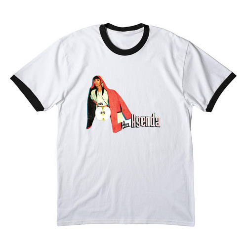 Her Body Her Agenda, a White/ Jet Black Cotton Ringer Tee