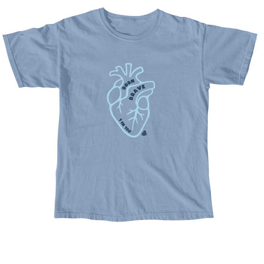 Henderson's Summer Tee (Blue Heart), a Washed Denim Comfort Colors Unisex Tee