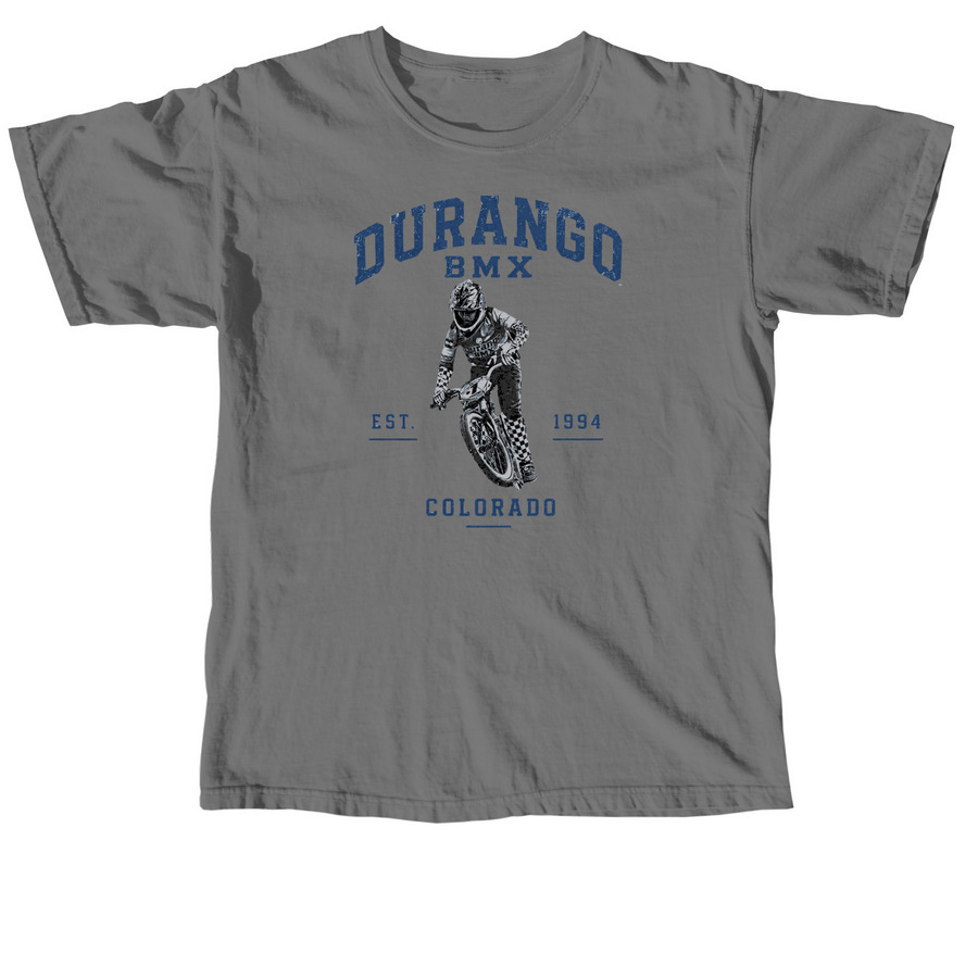 Durango BMX Vintage, a Grey Comfort Colors Unisex Tee