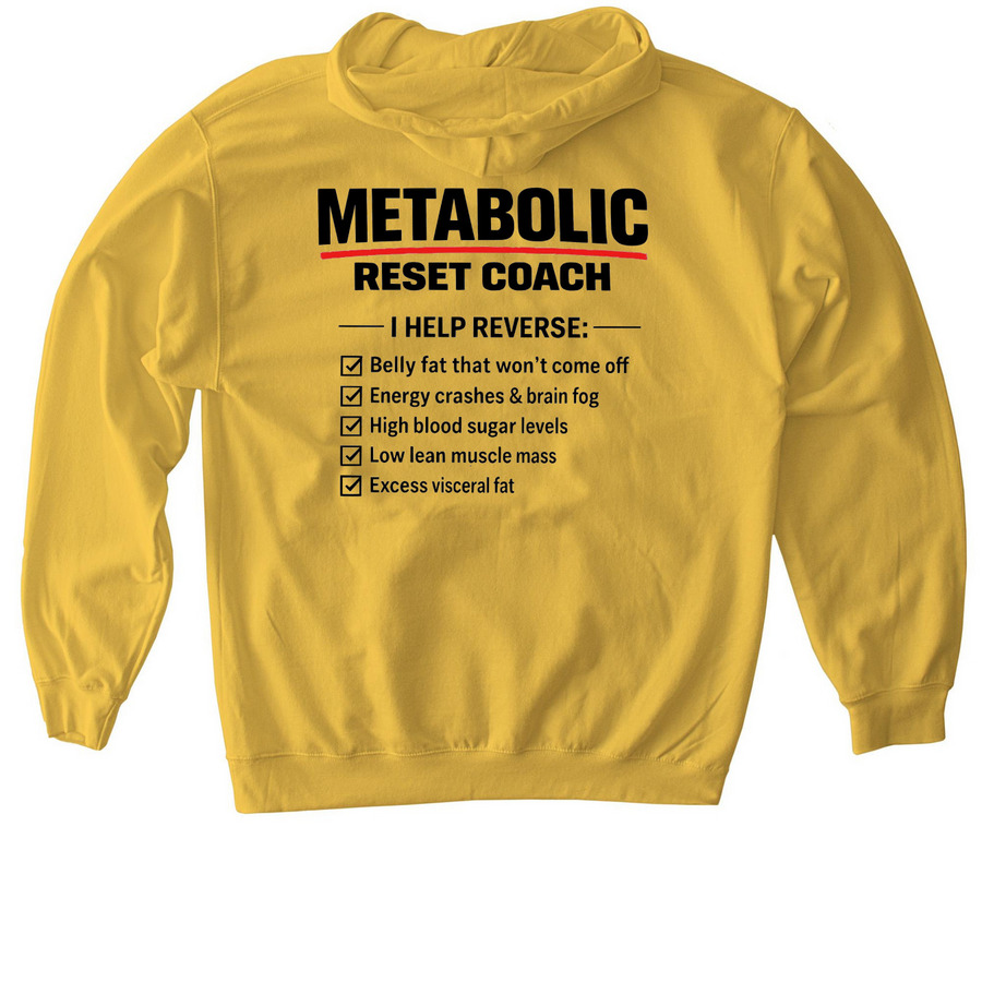 Metabolic reset hoodie, a Daisy Softstyle Pullover Hoodie (back-view)
