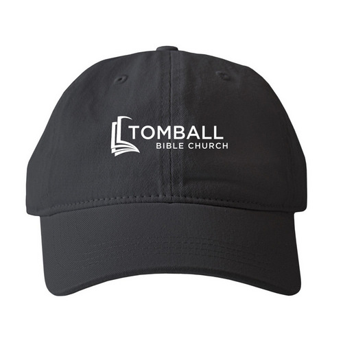 Tomball Bible Church Hats!, a Black Printed Pigment Dye Baseball Cap