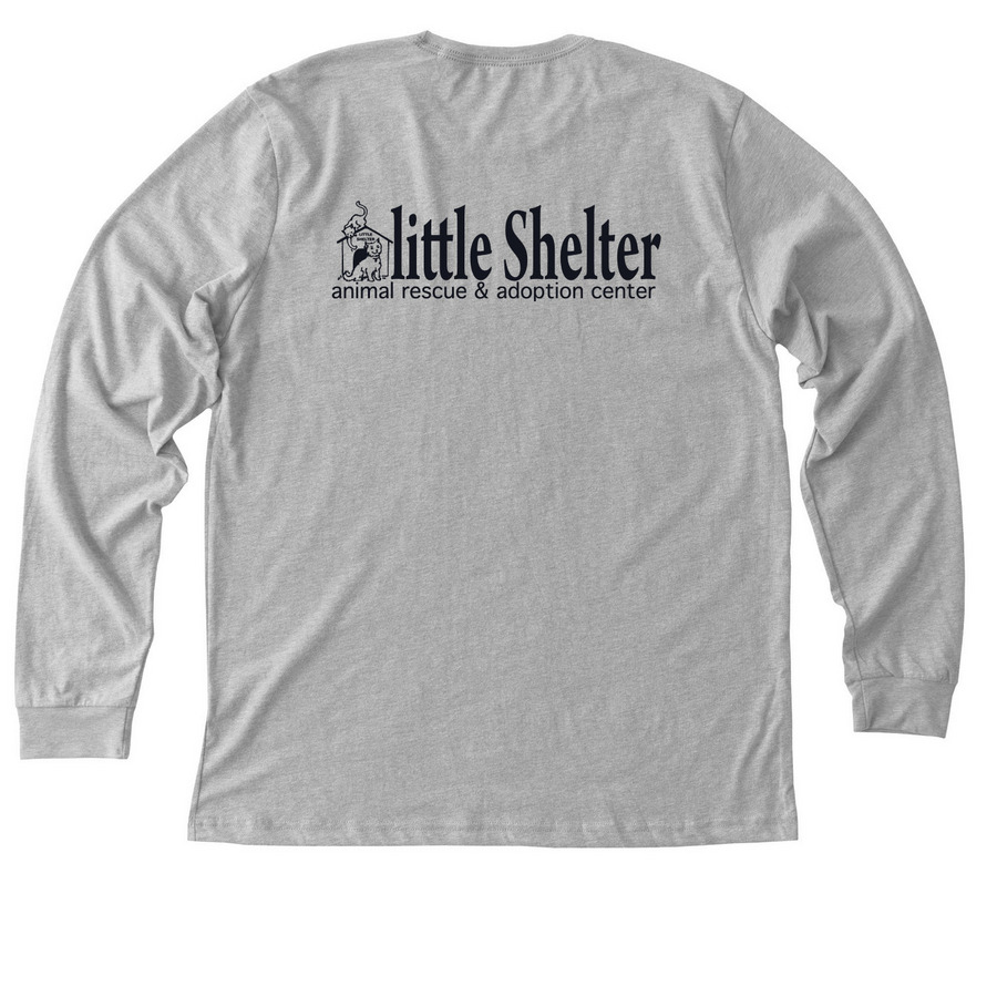 Little Shelter Animal Rescue Logo&nbsp;, a Athletic Heather Premium Long Sleeve Tee (back-view)