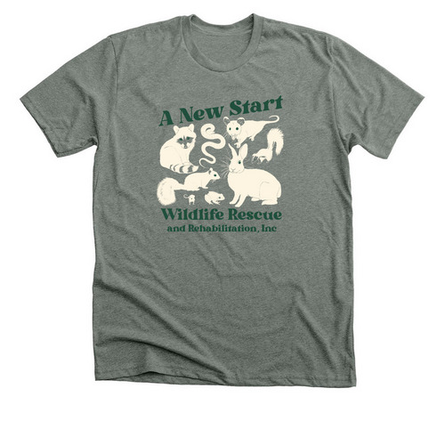 A New Start Wildlife Rescue, a Deep Heather Premium Unisex Tee