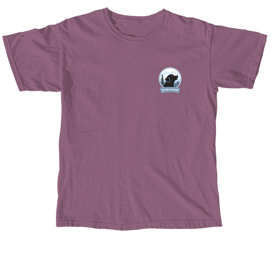 Mile High Lab Rescue Mission Basic Apparel, a Berry Comfort Colors Unisex Tee