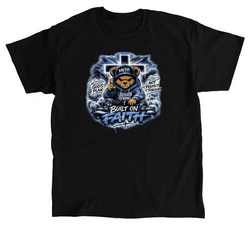 Built on Faith, a Black Classic Unisex Tee