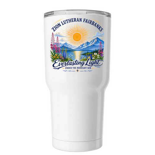 Zion Lutheran Church, a White Insulated Tumbler