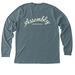 GIG HARBOR LOCAL, a Heather Slate Premium Long Sleeve Tee (back-view)