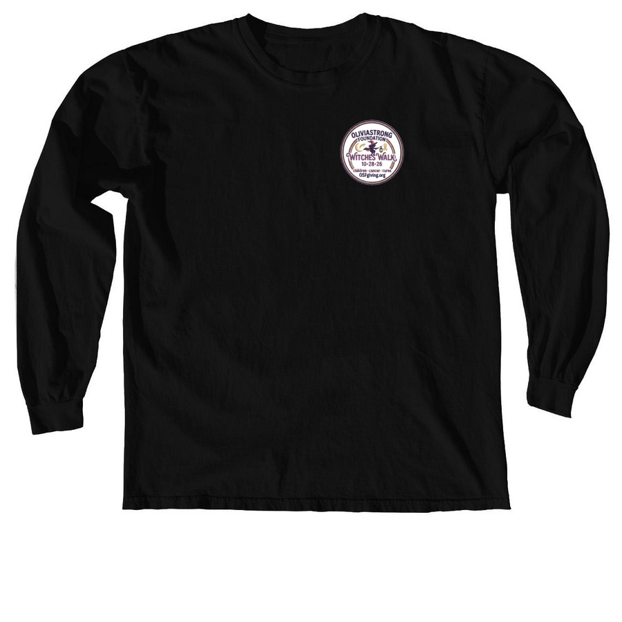 5th Annual Witches Walk, a Black Comfort Colors Long Sleeve Tee