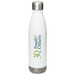 30th Anniversary Water Bottle, a White Stainless Steel Water Bottle