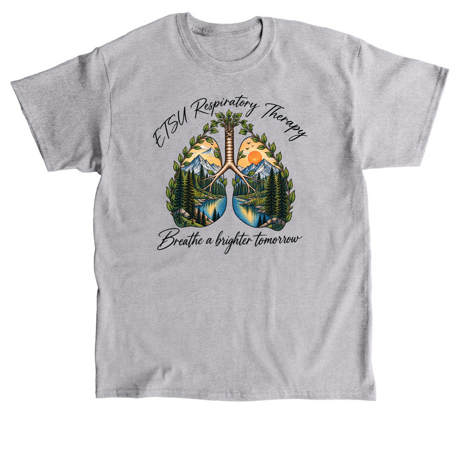 ETSU RT landscape lungs, a Sport Grey Classic Unisex Tee