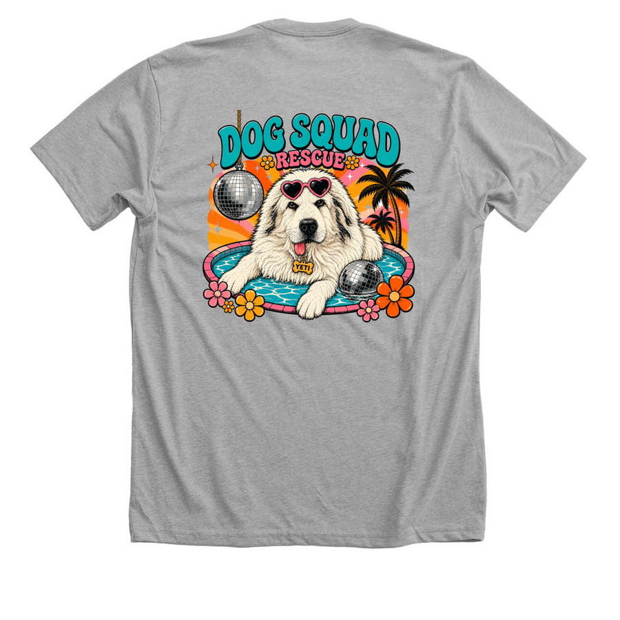 Yeti Spaghetti, a Athletic Heather Premium Unisex Tee (back-view)