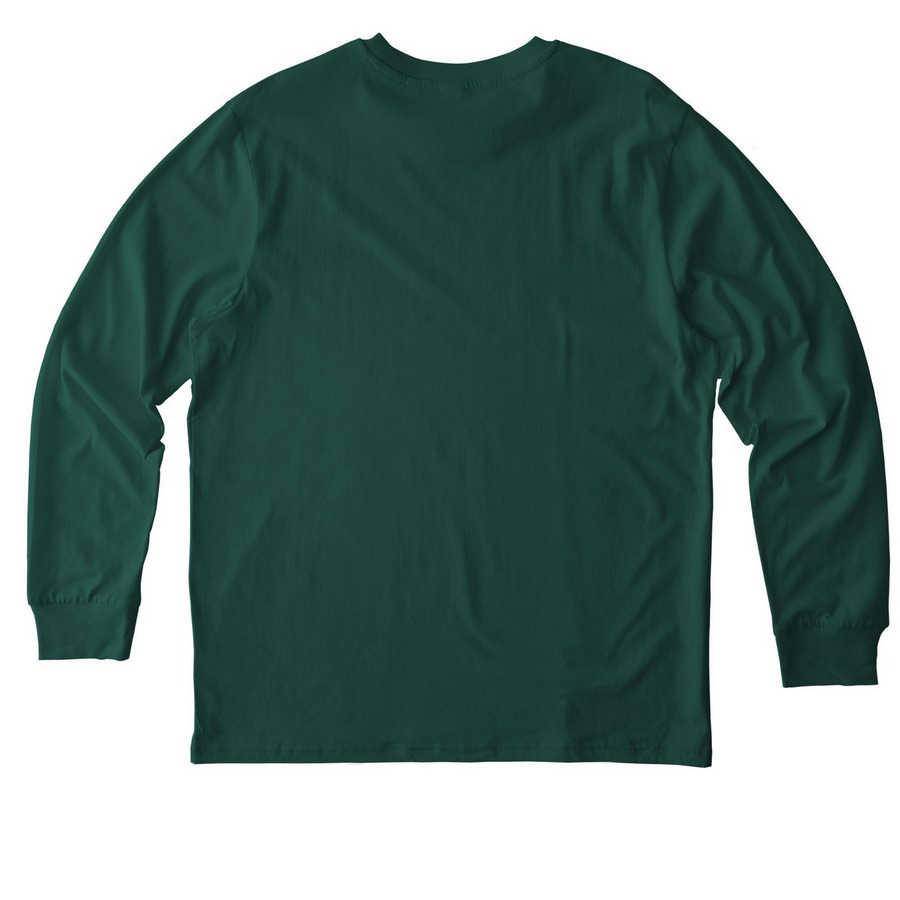 Sustainable & Organic - Long Sleeve Tee, a Glazed Green Stanley/Stella Unisex Creator 2.0 Long Sleeve Tee (back-view)