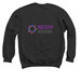 Heal. Connect. Act., a Black Crewneck Sweatshirt (back-view)