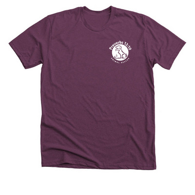 Spay & Neuter (Paw Print), a Heather Maroon Premium Unisex Tee