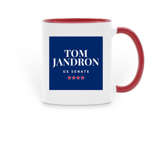 Campaign Logo Mugs, a Red Two-Tone Ceramic Mug