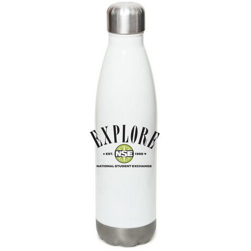 EXPLORE water bottle, a White Stainless Steel Water Bottle