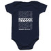 Mighty Maddox Funky White Logo Infant Onesie, a Navy Infant Onesie