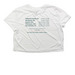 Anniversary Collection | Tour, a White Women?s Flowy Cropped Tee (back-view)