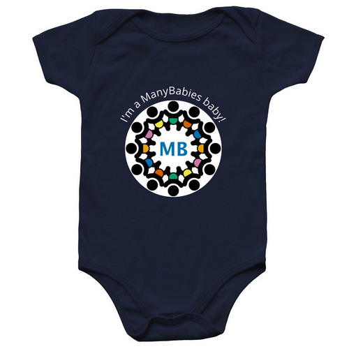 I'm a ManyBabies baby, a Navy Infant Onesie
