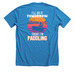 REP TEAM PADDLE!, a Neon Blue Premium Unisex Tee (back-view)