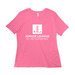 JLSP Classic Tee: White Logo, a Charity Pink Women?s Relaxed Cotton Tee