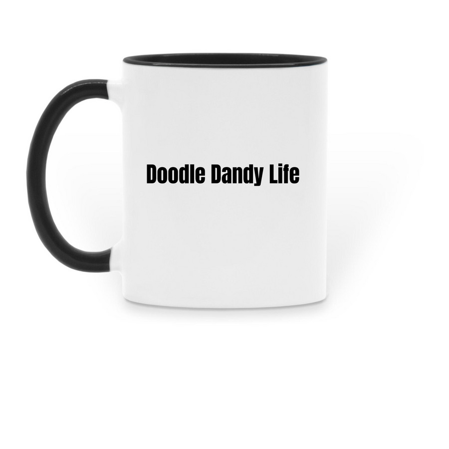 Signature Mug, a Black Two-Tone Ceramic Mug (back-view)