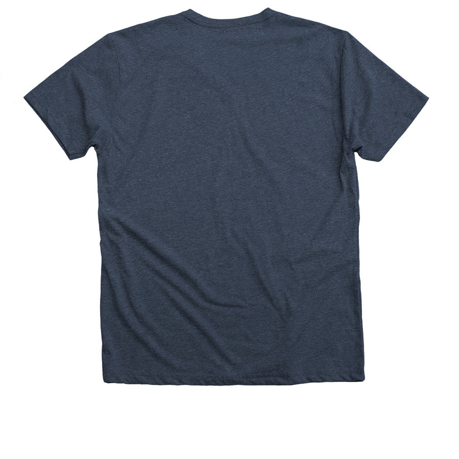 Northern Grizzly Bear Starry Night&nbsp;, a Heather Navy Premium V-Neck Tee (back-view)