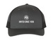 United Since 1936 Trucker Hat, a Charcoal/ Black Printed Five-Panel Trucker Cap