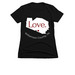 Love. (Red) T-shirts, a Black Women's Slim Fit Tee