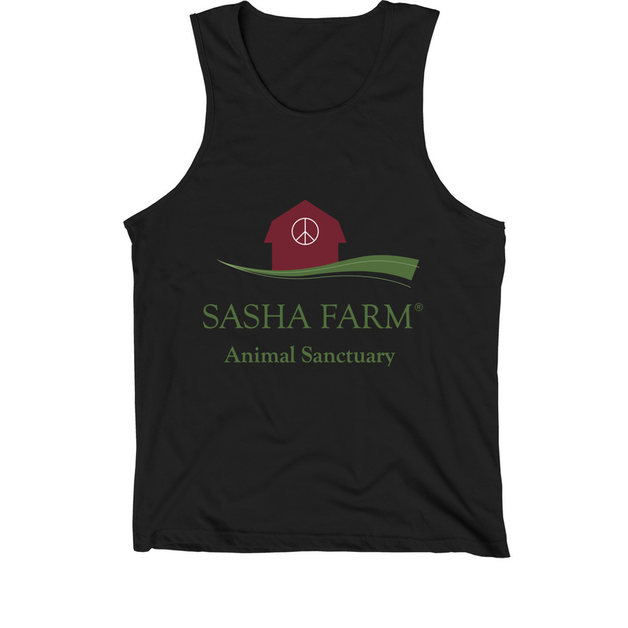 SASHA Farm logo tank tops, a Black Premium Cotton Tank