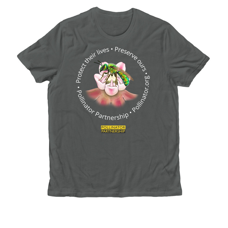 Golden Sweat Bee- Dark Colors, a Terrain Grey Allmade Organic Cotton Unisex Tee