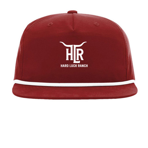 Hard Luck Ranch&nbsp;, a Cardinal/ White Printed Umpqua Snapback Cap