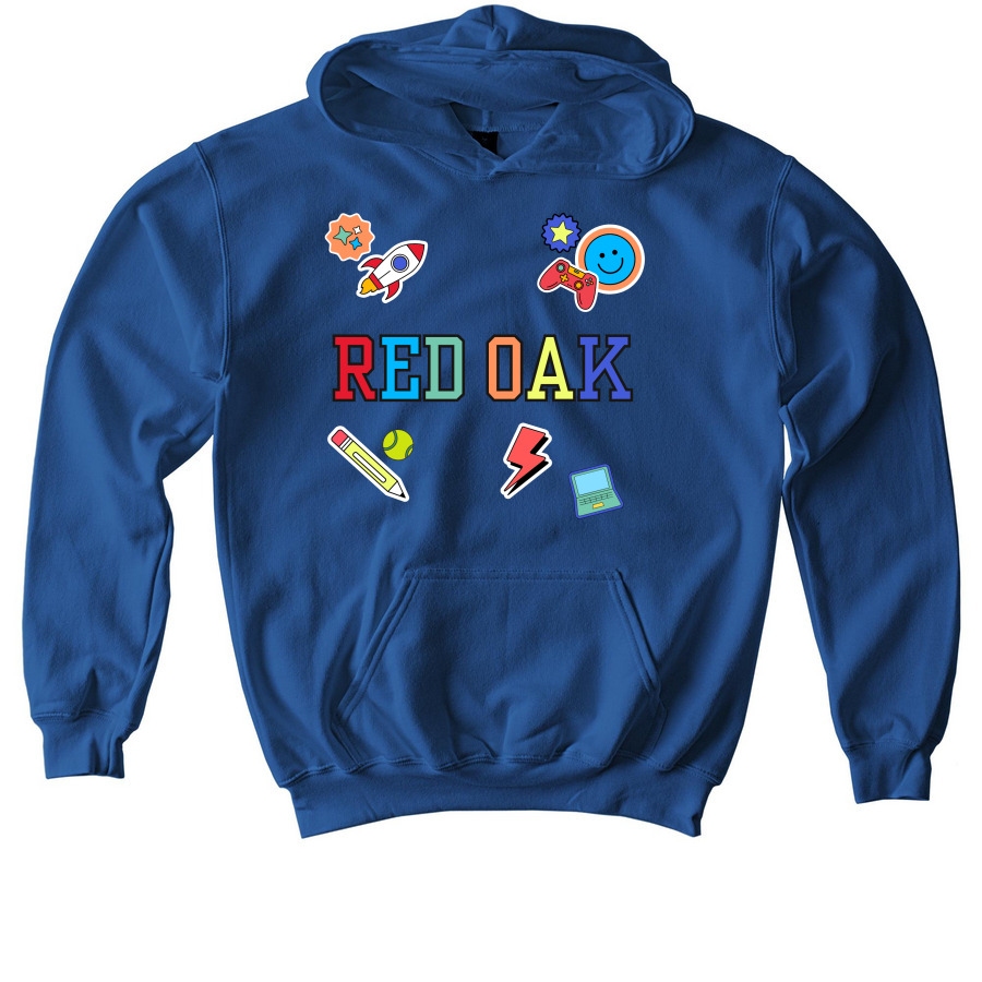 Sticker Fun, a Royal Softstyle Youth Pullover Hoodie