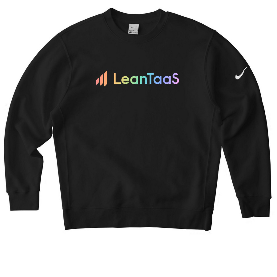 Nike LeanTaaS Fleece Crewneck, a Black Nike Club Fleece Crewneck Sweatshirt