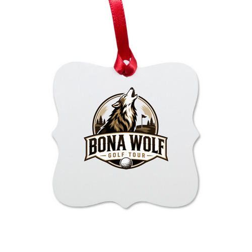 BWGT Christmas Ornament, a White Aluminum Square Ornament