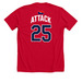 25 ATKG Shirts, a Solid Red Blend Premium Unisex Tee (back-view)