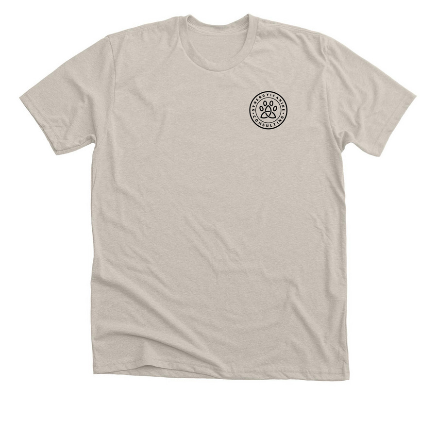 God Above Me. Dogs Beside Me., a Heather Dust Premium Unisex Tee