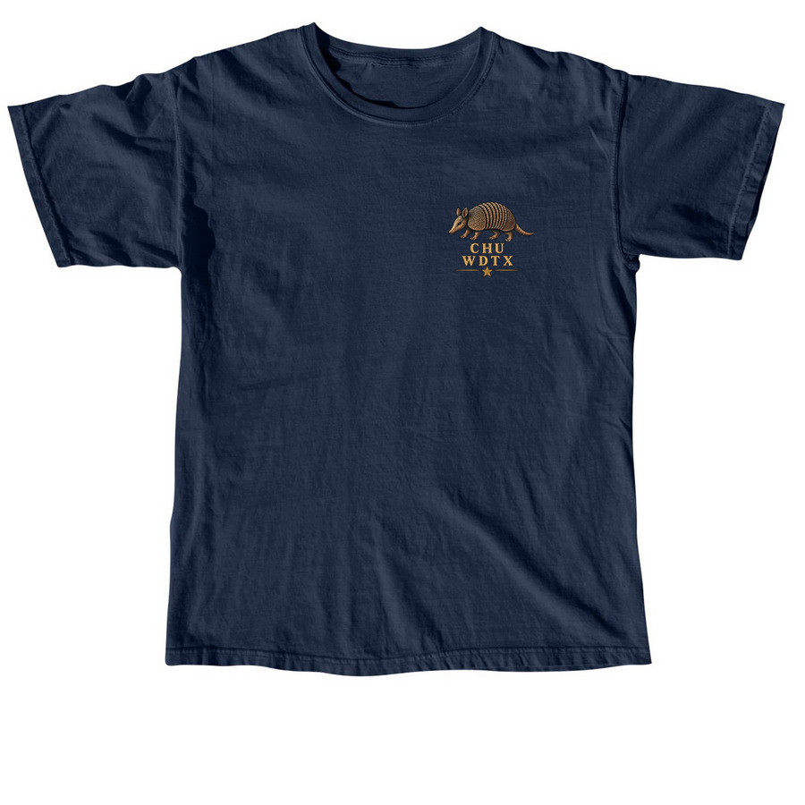 WDTX CHU?Armadillo (fixed!), a True Navy Comfort Colors Unisex Tee