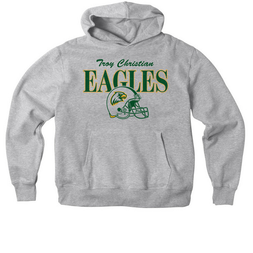 TC Eagles Football, a Athletic Heather Premium Heavyweight Pullover Hoodie